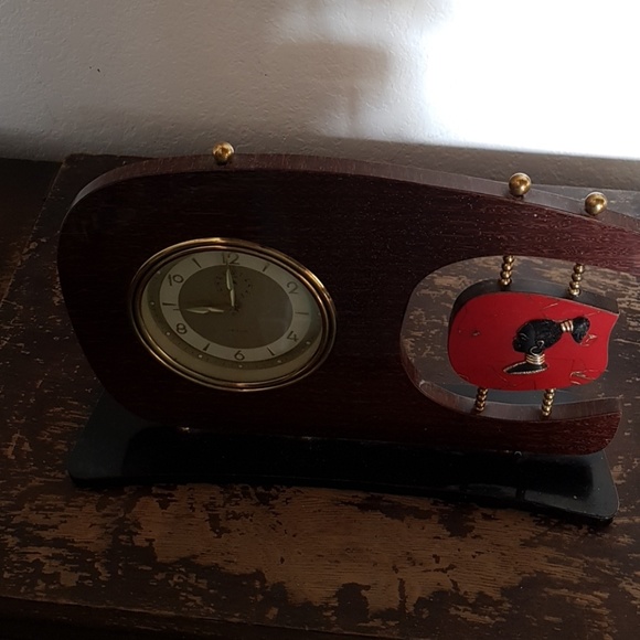 MCM Veglia boomerang blackamoor clock - Picture 6 of 8